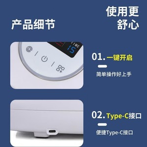 Hand Massager Airbag <b>Heating</b> Timer <b>USB</b> Rechargeable Wireless Charging Pearl White Office Home Travel Use - Product Image 4