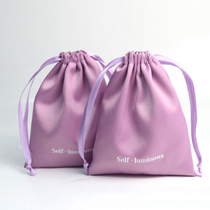 Custom Satin Gift <b>Bag</b> Premium <b>Large</b> Candy Color <b>Drawstring</b> <b>Bags</b> with Logo Wig Storage <b>Bag</b> Luxury Jewelry <b>Bag</b> Durable Fashion - Product Image 3