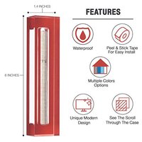 Étui à Mezuzah transparent en acrylique rouge 6 pouces, étui à Mezuzah en lucite imperméable, cadeaux Judaïca, Mezuzahs modernes