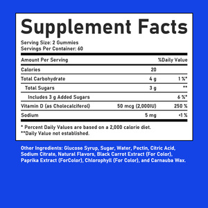 Factory Direct Vitamin D3 Gummies with Total Carbohydrate Powerful Body Cleanse Daily Supports Maintain Immune Health Gummies - Product Image 2