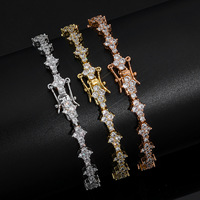 925 Sterling Silber Moissanit Tennis-Armband für Damen Funkelndes Blumencluster Moissanit Gliederarmband Schmuck Geschenk