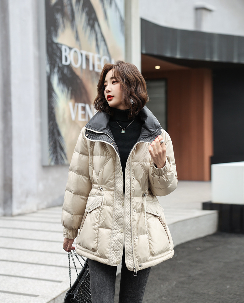 Mode coréenne épaissie mince chaud blanc canard femmes manteaux en