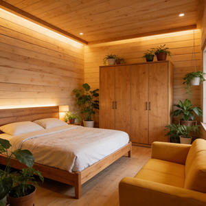 Cabaña de Madera Prefabricada de Una Planta, Casa de <span class=keywords><strong>Campo</strong></span> con Porche Abierto, Ecológica, Casa Prefabricada para Vacaciones, Casa de Madera en Venta - Product Image 2