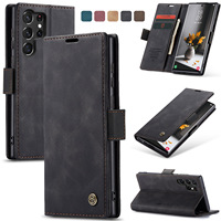 Étui de téléphone portable en cuir PU magnétique à rabat avec fentes pour cartes de luxe pour Samsung Galaxy S26 S24 FE S23 S22 Ultra A17 A37 A57 A56