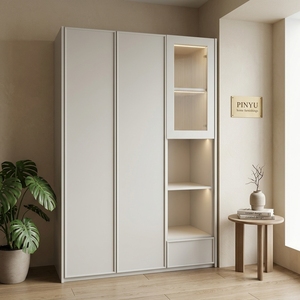 <span class=keywords><strong>Armadio</strong></span> a Muro Completo <span class=keywords><strong>per</strong></span> Camera da Letto con Ante a Filo Muro, Componibile, con Console Decorativa e Cassettiera - Product Image 2
