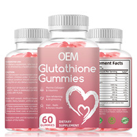 Gummies éclaircissantes OEM à marque privée Gluta pour la peau : Éclat, luminosité, atténuation des marques d'acné et des taches claires, au collagène, pour adultes