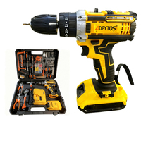 Adeytos Perceuse sans fil de haute qualité 24V, ensemble d'outils électriques, moteur à balais, perceuse à percussion, tournevis, jeu de embouts, tournevis en gros