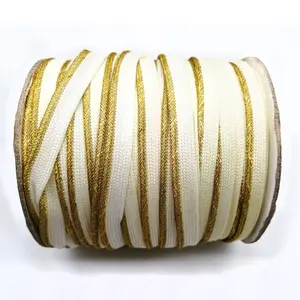 Kunden spezifische 10mm 20mm Baumwolle Schräg Polyester Gold Polster Paspel schnur für die Polsterung