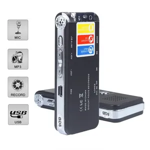 8GB Chất lượng cao thông minh giảm tiếng ồn kỹ thuật số âm thanh ghi âm với màn hình hiển thị thời gian thực bao gồm máy nghe nhạc MP3 - Product Image 2
