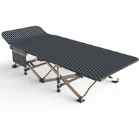 Lit de camping pliable en plein air, léger, en forme de X, cadre en acier, métal, Oxford, solide, lit de camping pliable