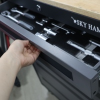 Carrito de Herramientas de Acero Laminado en Frío Gris de Alta Resistencia y Calidad con 7 Cajones, OEM, Capacidad de Carga de 150 kg, Garantía de 3 Años para Garaje