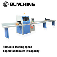 Sierra Circular CNC Digital Horizontal Automática de Alta Precisión (0.5mm), Motorizada, Corte Transversal en Ángulo de 20-160°, 8.3kW, Pantalla Táctil
