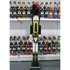 <span class=keywords><strong>Figurine</strong></span> artisanale en bois noir 60 cm, grande taille de vie commerciale, statue de noël géant, décoration extérieure - Product Image 1