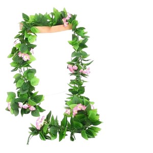 Guirlande de fleurs artificielles Fu Rao Morning Glory en soie pour décoration murale et plafond extérieur, dissimulation - Product Image 3