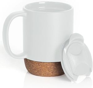 36pcs Glossy 15oz Ceramic Sublimation Blanks Coffee Tumbler Mug with Handle Wooden <b>Pad</b> <b>for</b> DIY <b>Back</b> to School Vintage - Product Image 1