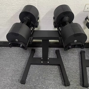 Attrezzatura <span class=keywords><strong>Fitness</strong></span>: Manubrio Regolabile da 32kg/36kg (Incrementi di 2kg) e 80lb (Incrementi di 5lb) con Supporto - Product Image 6