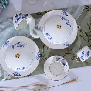Service de vaisselle en porcelaine fine 60 pièces, luxe minimaliste européen, coffret cadeau, personnalisation du logo, idéal pour la maison et les restaurants - Product Image 3