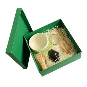 Ücretsiz uyumlu Matcha aksesuarları hediye seti 5 parça bambu Matcha çırpma kase seti