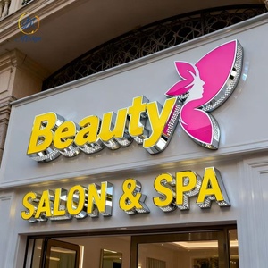 Ngoài trời trong nhà kim cương Backlit signage công ty Logo Acrylic kim loại 3D thư kênh LED chiếu sáng dấu hiệu cho tiệm hớt tóc cửa hàng - Product Image 6