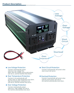 Convertisseur de puissance DC 12V/24V AC 110V-240V 3000W 6000W Onde Sinusoïdale Pure pour Utilisation <span class=keywords><strong>Automobile</strong></span> et Moto - Product Image 5