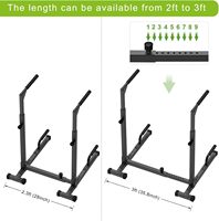 Wellshow Sport-Barre d'immersion réglable en largeur avec barre de poussée pour triceps dips L-Sits