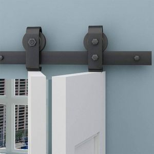 Kit de quincaillerie pour système de rail de porte coulissante WEKIS, pour extérieur, chambre, cuisine, couloir, en acier durable pour usage domestique - Product Image 1