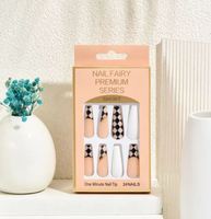 Vente en gros de faux ongles en gel de haute qualité, personnalisables, avec boîte, sous marque privée, en matériaux recyclés et éponge