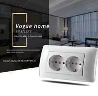 Enchufe de pared doble para el suelo del teléfono, toma de corriente eléctrica, conectado, Universal, UE, ket16a, 2P + T, CE