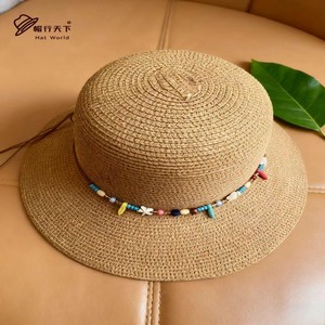 Ladies 'giấy dệt mát Mũ sọc thiết kế phong cách và dễ dàng để phù hợp cho sử dụng ngoài trời bình thường - Product Image 1