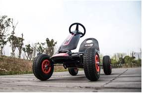 Go-Kart a Pedali per Bambini con Volante, Giocattolo da Corsa a Quattro Ruote con Pneumatici Solidi e Gonfiabili - Product Image 3