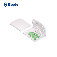 Boîte à bornes à fibres optiques de bureau Sopto 4 ports Simplex SC/Duplex LC Type Mini boîte de prise de bornes optiques FTTH