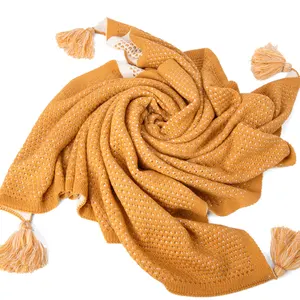 Coperta da pisolino lavorata a maglia a doppia disponibilità multifunzione moda morbida traspirante coperta personalizzabile per bambini