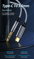 Hot Jual Tipe C untuk 3.5Mm Headphone Adaptor Audio USB Jack Earphone Aux Kabel Kawat