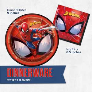 Artículos de Fiesta Desechables de <span class=keywords><strong>Spiderman</strong></span>, Cubierta de Mesa de Superhéroe, Pancarta de <span class=keywords><strong>Spiderman</strong></span>, Platos, Servilletas, Máscaras y Botones - Product Image 5