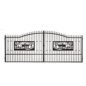 Kj 1 pc יוקרה חיצוני גדול דלתות ברזל מחושל שער ברזל מחושל שער ברזל עיצובים באיכות גבוהה שער כניסה - Product Image 1