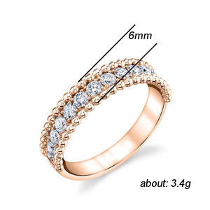 Anello da Donna Placcato in Oro Rosa con Micro Pavé di Zirconi Cubici, Stile Fidanzamento, Gioiello alla Moda - Product Image 5