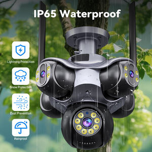 Уличная камера видеонаблюдения HD 25 МП с CMOS-сенсором, Wi-Fi, IP65, объектив 4 мм, поворотно-наклонная, 5-дюймовый экран, PTZ, отслеживание движения, двусторонняя связь, цветное ночное видение - Product Image 1