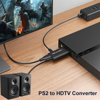 Vente en gros d'usine, convertisseur vidéo 1080P PS2 vers HD, adaptateur de connexion vidéo analogique vers HD, adaptateur RCA vers HD