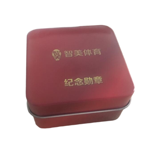 68x68x37mmH vuông <span class=keywords><strong>tinplate</strong></span> hộp thiếc lưu niệm quà Tặng bền tái chế vật liệu lưu trữ trong phong cách Trung Quốc - Product Image 1