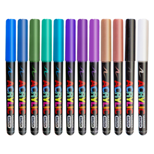 Set di <span class=keywords><strong>Pennarelli</strong></span> Acrilici <span class=keywords><strong>a</strong></span> Punta Morbida, Marcatori Artistici Liquidi ad Asciugatura Rapida in Plastica - Product Image 2