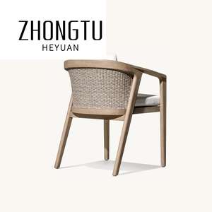 Mesa y sillas <span class=keywords><strong>de</strong></span> patio <span class=keywords><strong>de</strong></span> ocio al aire libre moderna Villa <span class=keywords><strong>terraza</strong></span> jardín Silla <span class=keywords><strong>de</strong></span> ratán antiséptico restaurante Silla <span class=keywords><strong>de</strong></span> comedor <span class=keywords><strong>de</strong></span> madera <span class=keywords><strong>de</strong></span> teca - Product Image 3