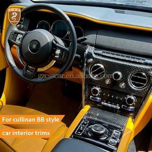 Pour Rolls Royce Cullinan, intérieur de voiture, fibre de carbone sèche, style <span class=keywords><strong>BB</strong></span>, seuils de porte, console centrale, tableau de bord, accessoires de voiture - Product Image 1