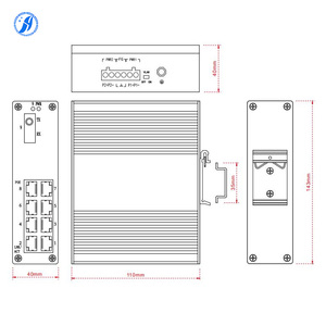 Công nghiệp cấp 100 Meter <span class=keywords><strong>Ethernet</strong></span> chuyển đổi 1 Quang 8 cổng điện RJ45 giao diện điều khiển 5-Port PC Cổ sợi quang thu phát - Product Image 2
