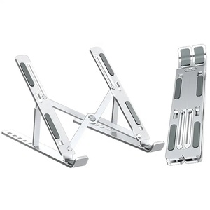 7-Level Adjustable Aluminum Vertical Laptop Stand 15.6-Inch Maximum Support New Desk Laptop Holder <strong>Riser</strong>