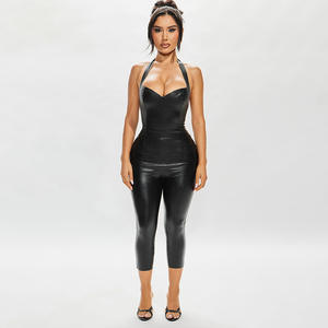 新款流行2025女装黑色两件套派对俱乐部Midi短裤套装 - Product Image 2