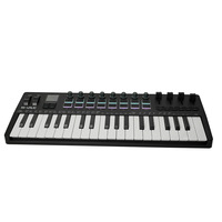 SMK-37 PRO 37-Key Portable MIDI Keyboard Controller with Audio Source Foldable Plastic Arranger