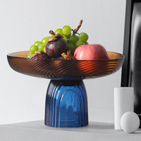 Verticale Streep Kristalglas Salade Fruit Serveerservies - Modern Ecologisch Voedselveilig Glaswerk voor Hotels