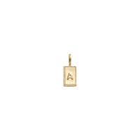 Charme initial en or 18 carats gravé, imperméable, charme de créateur raffiné pour mariage ou fête, collier tendance personnalisé
