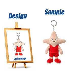 Llavero de Peluche Personalizado Leehom, Kawaii Rosa, para Muñeca de Algodón, Vestido con Estampado de Lunas y Estrellas, Logotipo Personalizado, Peluche - Product Image 6
