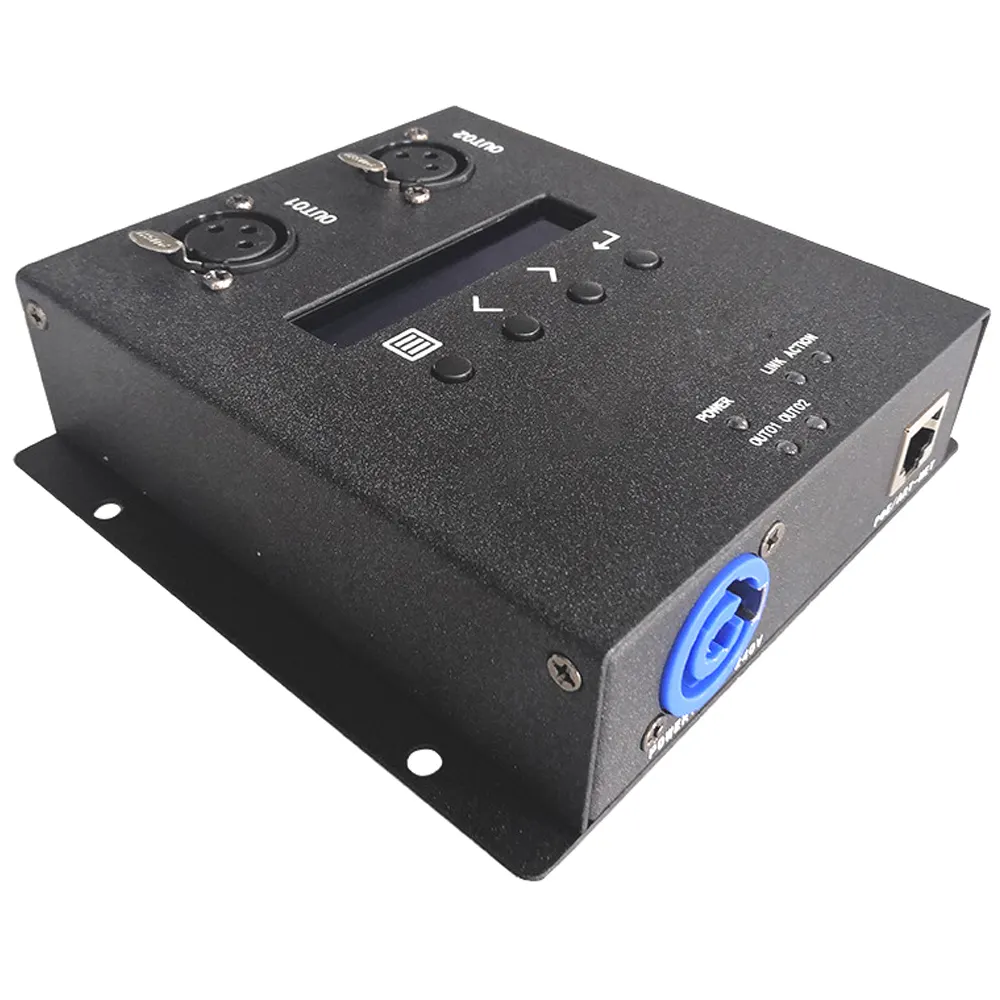 Art-Net Dmx512 Netwerkconverter 2 Kanalen Manieren Artnet Netwerksignaal Naar Wisselaar Artnet-Converter Unidirection